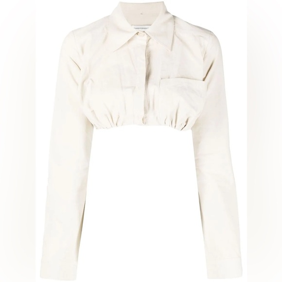 Christopher Esber White Button-Up Shirt - Picture 1 of 7